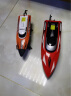 优迪遥控船快艇高速游艇儿童电动水上玩具船模型小船飞艇赛艇轮船礼物 udi902-大号-红色-2电 实拍图