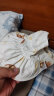 童泰（TONGTAI）童泰婴儿遮阳帽纯棉宝宝防晒帽男女童空顶帽儿童休闲外出双面帽子 米白 0-3岁,48cm 晒单实拍图