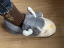 利达妮（TZLDN）棉拖鞋男包跟情侣可爱家居毛毛绒居家棉鞋女秋冬保暖男士拖鞋冬季 灰色【XX熊】 40-41 【适合39-40】 实拍图