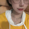 周百福【1000+门店】蝴蝶银项链女双层锁骨颈链吊坠生日送女友礼物 实拍图