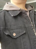 真维斯（Jeanswest）牛仔外套男士宽松2025春季新款日系潮牌大码男装工装夹克男褂子 6821黑色常规 XL 体重140至160斤 实拍图