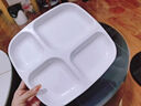 贝莱恩A5食品级密胺餐具分格餐盘学校机关食堂多格盘子饭盘快餐盘分餐盘 8073 四格餐盘 10.5英寸 实拍图