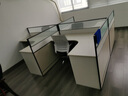 亨黎上海现代简约办公家具员工电脑桌办公桌组合屏风职员办公桌工作位4人位 办公桌组合 卡位卡座 黑白（1.2*0.6米） 色卡（定制颜色） 实拍图