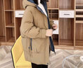 颂简依 羽绒棉服女中长款冬季2025年新款韩版时尚减龄面包服棉袄外套女 卡其色 M 【建议105-115斤】 实拍图