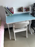 麒年轩 北欧实木书桌家用小户型办公桌学习桌简约书柜组合课桌小学生实木作业桌椅套装写字桌笔记本电脑桌子 天蓝色 1米书桌+书架+椅子 实拍图