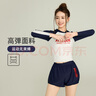 栢启歆泳衣女保守分体2026新款夏微胖女孩遮肚高级感海边度假泡温泉泳装 分体长袖藏蓝色泳衣【80-120斤】 实拍图