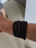 汇多缘天然乌金黑曜石手链108颗佛珠手串男女款念珠单圈多圈送男女士款 珠子直径6mm绕手约四圈【女款】 实拍图