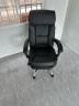 得力（deli） 带伸缩脚托老板椅 人体工学电脑椅 可躺皮椅子 87082 黑色 实拍图