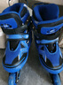 聪捷溜冰鞋儿童全套装男童女童男孩女孩专业轮滑鞋滑冰旱冰初学者直排 蓝色【全闪】背包护具头盔大礼包 L 大码37-42（适合平时36-42） 实拍图
