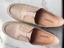 天美意单鞋软底英伦乐福鞋平底上班通勤小皮鞋一脚蹬百搭时尚女鞋新款 杏色 40 实拍图