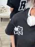 MMOPTOP潮牌重磅T恤男夏季潮流印花情侣短袖舒适休闲上衣女M0030黑色M 实拍图