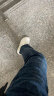 德赛（Desai）新科技防滑耐磨休闲板鞋真皮小白鞋记忆鞋底增高男鞋 白蓝 39  实拍图
