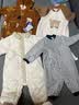 戴维贝拉（DAVE＆BELLA）初生婴儿摇粒绒连体衣0-3个月宝宝爬服春季新款小童包屁衣新生儿 波浪印花【DB3243402】 66cm （建议身高59-66cm） 实拍图