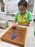 御圣 跳棋玻璃珠跳跳棋木质跳棋盘早教启蒙亲子益智游戏桌游儿童礼物 正方型跳棋盘+【玻璃珠棋子】 实拍图