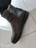 康奈女鞋子 冬季女士牛皮靴子女新款加绒保暖单靴休闲马丁靴短靴大码 咖色 40 实拍图