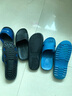 龙二猫防静电拖鞋女男士无尘室内车间工厂用软底厚底防滑耐磨蓝色工作鞋 蓝色6孔拖鞋 38码 实拍图