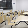 秦承员工公司食堂餐桌椅 肯德基餐桌椅连体一桌四椅 学校食堂餐桌组合 定制款式颜色费用（请联系客服） 实拍图