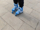 小状元轮滑鞋儿童溜冰鞋女童男童初学中小学滑轮滑冰鞋旱冰鞋成人 蓝|八轮全闪(单鞋+礼包) M 适合鞋码(33-37) 实拍图