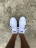阿迪达斯（adidas）男鞋休闲鞋 25夏新款运动鞋时尚复古网球鞋子舒适耐磨透气滑板鞋 经典黑白/中帮设计/晒图退10 40.5 内长250mm 实拍图