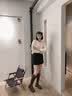 奥古狮登长筒靴女秋季新款网红复古马丁靴V口高筒百搭粗跟时尚骑士靴女靴 624049咖啡色【单里款】 37 实拍图