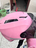 YOHE永恒电动摩托车头盔夏季男女士电瓶车防晒透气半盔轻便式安全帽3C 粉色选配黑茶 大小可调节 实拍图