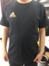 阿迪达斯 （adidas）短袖男夏季运动休闲透气半袖健身跑步男款T恤 黑/金 XL  实拍图