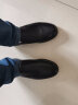 卡帝乐鳄鱼（CARTELO）一脚蹬男士软底真皮商务舒适休闲皮鞋男 6931 黑色 38  实拍图