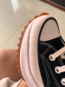 匡威（Converse）RunStarHike 黑白熊猫 高帮厚底增高帆布运动鞋情侣休闲鞋男女鞋 166800C 黑色 37 /4.5 实拍图