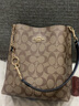 蔻驰（COACH）【品牌直供】女包MOLLIE手提斜挎水桶包 棕色CBQ33礼物李佳琦同款 实拍图