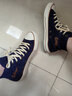 马登灯芯绒高帮板鞋男士潮流百搭休闲鞋绒布拼色帆布鞋学生街头滑板鞋 深蓝色  马登工装 42 实拍图
