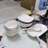 景航碗碟套装釉下彩陶瓷器餐具家用吃饭碗筷盘碟子日式简约碗具碗盘子 方3碗2盘3勺3筷汤碗汤勺鱼盘 14头 实拍图
