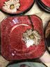 玉泉 韩式手绘碗碟米饭碗单个大面碗陶瓷餐具家用 韩式7英寸汤盘红色 实拍图