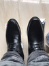 VGASISCOU男士棉鞋冬季加绒保暖商务正装真皮羊毛加厚皮毛一体休闲高帮皮鞋 M55502黑色 40 实拍图