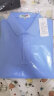 卡帝乐鳄鱼珠地棉短袖T恤男女同款纯色全棉翻领大码t袖衫潮 浅蓝175 实拍图