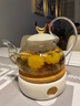 那些时光花茶壶 蜡烛加热水果茶壶套装 耐热玻璃下午茶花果茶壶 午后莺歌(壶+底座)无茶隔-高把壶 实拍图