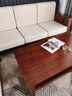 木丞 金丝胡桃木实木沙发组合客厅新中式现代简约轻奢木质沙发布艺1+2+3组合贵妃转角客厅家具 单人位 标准款 实拍图