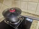 铿锵 316不锈钢汤锅电磁炉煮面锅小奶锅家用宝宝辅食不粘锅日式雪平锅 带蒸格【全新升级不沾】 24cm 实拍图