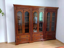 乐满庭 美式书柜雕花实木书柜美式乡村玻璃门书橱并排组合双门复古书架 单个书柜0.95米长 实拍图