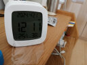 BBA闹钟温湿度计 学生专用电子时钟多功能儿童床头桌面小闹钟 2306白 实拍图