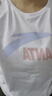 安踏LOGO短袖t恤 女夏季新款棉感显瘦休闲针织印花T恤透气运动上衣 【经典大logo】纯净白-4 XL /女175 实拍图