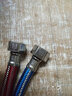 卓浴进水管软管不锈钢编织面盆马桶热水器上水管双铜头4分冷热水管 30cm两只装 实拍图