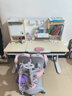 坐得正 儿童学习桌椅实木书桌矫正坐姿可升降中小学生写字课桌椅套装 1m带垂直灯+小熊三背椅粉 实拍图