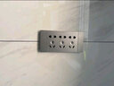 德力西（DELIXI）118型开关插座面板CD691系列星辉银暗装联排多孔插座面板九孔插座 154型十五孔插座 实拍图
