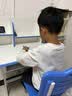 晶霄 儿童学习桌椅套装中小学生书桌作业写字桌子课桌椅家用可升降 【智学款】双柱课桌+椅 天空蓝 实拍图