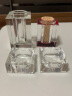 贝鲁斯 水晶玻璃牙签盒创意透明彩色牙签筒透明牙签盒带盖 透明（棉签盒) 实拍图