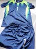 IFUBXY KIDS儿童足球服套装男定制短袖小学生训练服个性运动队服印字夏季球衣 D8831宝蓝色（赠送护腿板袜子） 3XS 实拍图