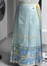 重回汉唐溶溶月竖领对襟袄马面裙套装原创明制汉服女款秋冬款 浅蓝色马面裙现货 L 实拍图