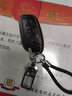 名爵5钥匙套6钥匙包zs锐腾hs锐行gs/gt/mg3/mg5汽车真皮钥匙扣壳专用 E款一键启动-白线 实拍图