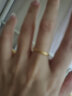中国黄金（CHINA GOLD） 黄金戒指女3D足金磨砂光圈素圈戒指一世一生情侣对戒礼物送对象 13#/约0.7g 实拍图