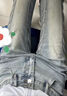 妙奕嘉高腰牛仔裤女微喇裤紧身喇叭裤春季新款修身裤子显瘦马蹄裤小脚裤 毛边微喇牛仔裤【浅蓝色】 L 【建议109-120斤】 实拍图